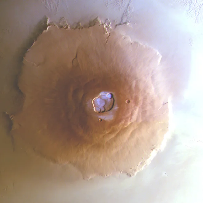 Olympus Mons ima premer okoli 600 kilometrov. Esa/DLR/FU Berlin