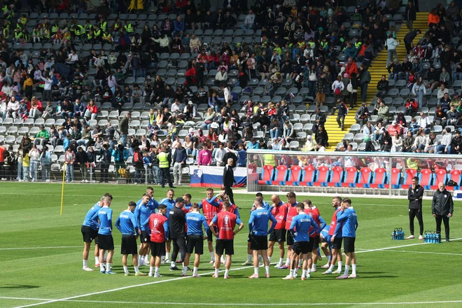 Vaditi pred polnimi tribunami je vedno privlačno, priznavajo Slovenci. FOTO: Leon Vidic