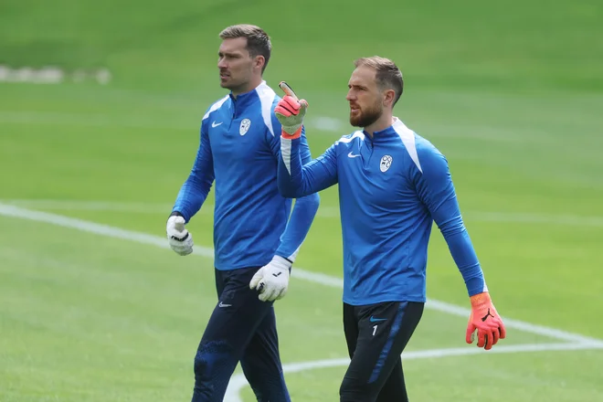 Vid Belec in Jan Oblak FOTO: Leon Vidic