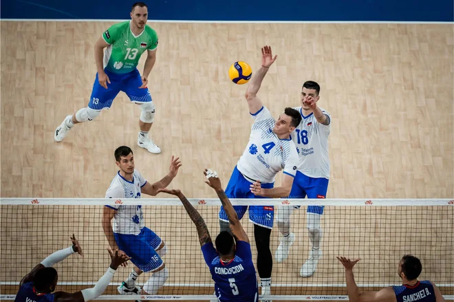Jan Kozamernik je za zmago proti Kubi prispeval 14 točk. FOTO: Volleyballworld