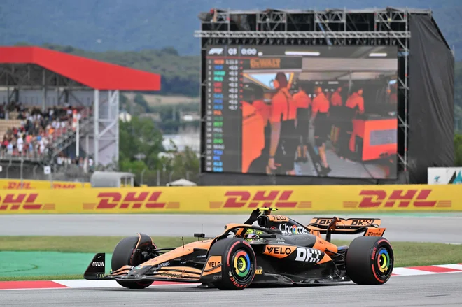 Lando Norris je dobil prvo rundo. FOTO: Manaure Quintero/AFP