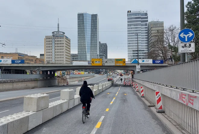 Dunajska cesta je bila letos že zaprta. FOTO: Blaž Samec/Delo
