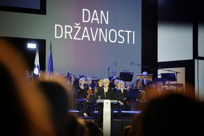 Državna proslava na Kongresnem trgu s slavnostno govornico Natašo Pirc Musar. FOTO: Jože Suhadolnik