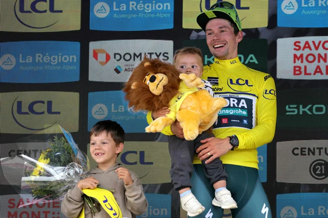 Zmaga na kriteriju Dauphine je za Primoža Rogliča odlična popotnica za Tour. FOTO: Thomas Samson/AFP