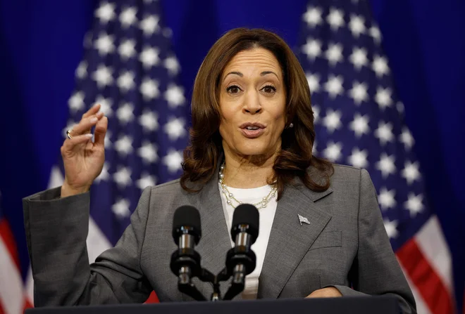 Demokratska podpredsednica Kamala Harris. FOTO: Kevin Dietsch Getty Images Via Afp