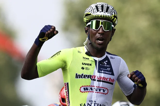 Biniam Girmay (Intermarche - Wanty) je nazaj! Danes je zgodovinski dan za Eritrejo. FOTO: Anne-christine Poujoulat Afp