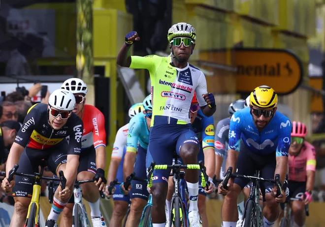 Girmayeva prva zmaga na Touru. FOTO: Molly Darlington Reuters