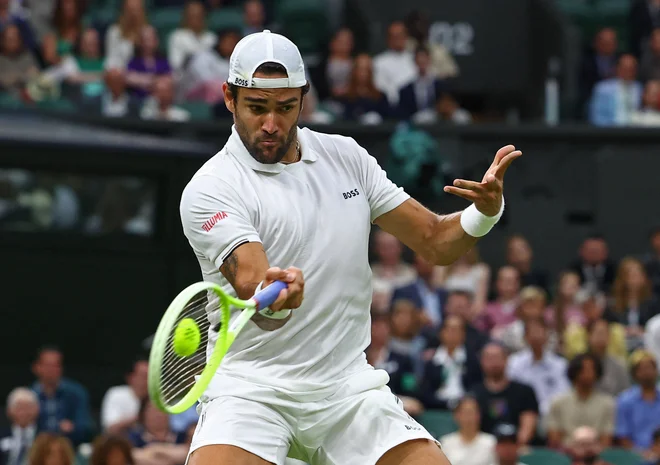 Matteo Berrettini je zadel 28 asov. FOTO: Paul Childs/Reuters