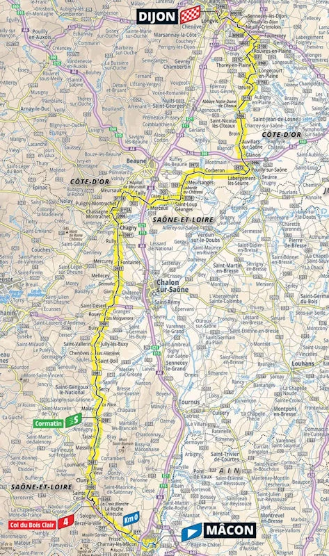 Zemljevid 6. etape. FOTO: Letour.fr 