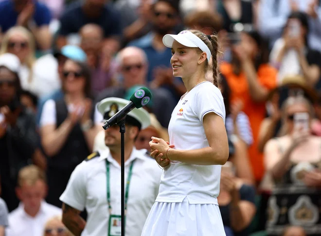 Jelena Ribakina bo znova igrala v polfinalu v Londonu. FOTO: Hannah Mckay/Reuters