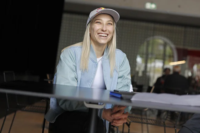 Janja Garnbret je vselej zanimiva sogovornica. FOTO: Leon Vidic