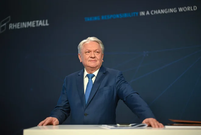 Armin Papperger, izvršni direktor nemškega proizvajalca orožja  Rheinmetall. FOTO: Ina Fassbender/AFP
