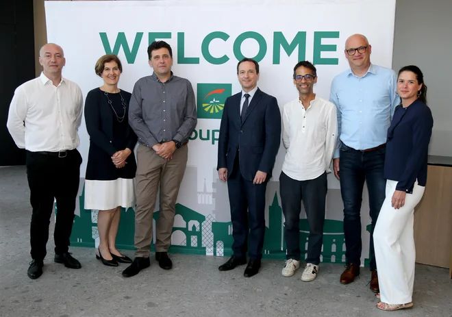 Člani uprave in nadzornega sveta Skupine Groupama z veleposlanikom Fabienom Fieschijem Foto: Groupama
