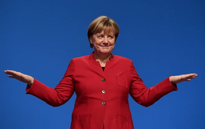 Dolgoletna nemška kanclerka Angela Merkel je ta teden praznovala svoj 70. rojstni dan FOTO: Tobias Schwarz/AFP