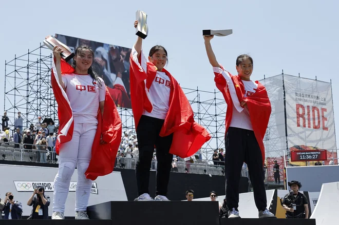 Kitajska dominira v BMX. FOTO: Tyrone Siu/Reuters