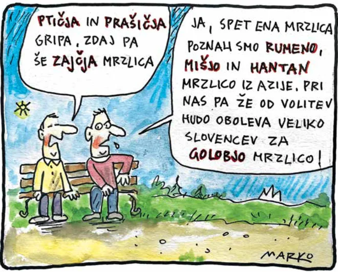 Mrzlice. KARIKATURA: Marko Kočevar