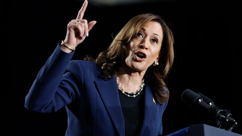 Kamala Harris je demokratom vlila energijo in upanje v zmago na volitvah, potem ko je 81-letni Joe Biden odstopil od kandidature in podprl svojo podpredsednico. FOTO: Kamil Krzaczynski/AFP