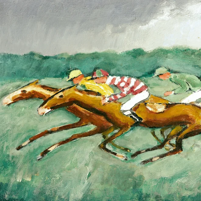 V muzeju Marmottan Monet bodo pripravili retrospektivo športnih motivov od impresionizma do kubizma, kamor sodi na primer platno La Course (DIrka) Keesa Van Dongena iz leta 1904. FOTO: Promocijsko gradivo