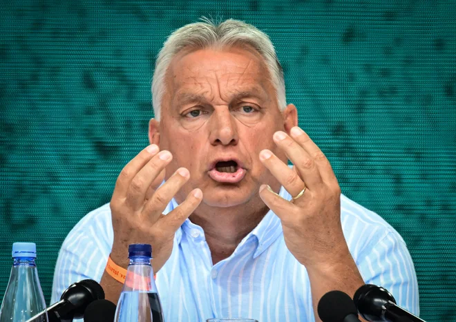 Madžarska je s 1. julijem prevzela krožno predsedovanje svetu EU, njegov začetek pa je zaznamovala sporna Orbánova mirovna misija. FOTO: Daniel Mihailescu/AFP