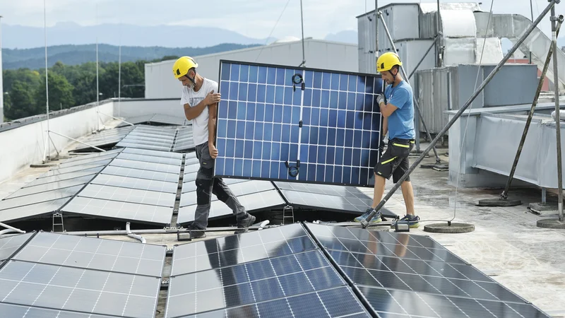 Pomemben korak k energetski neodvisnosti Slovenije so tudi lokalne skupnostne fotonapetostne elektrarne. FOTO: Jože Suhadolnik/Delo