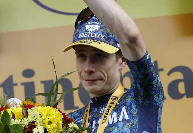 Jonas Vingegaard si je pripisal novo zmago na večetapni dirki. FOTO: Stephane Mahe/Reuters