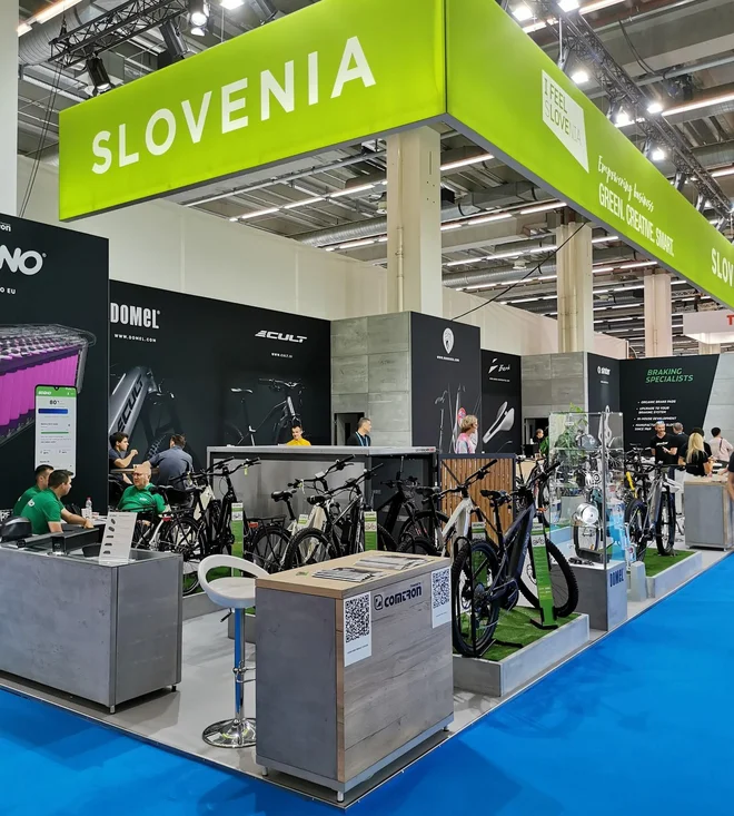 Skupinska sejemska predstavitev na sejmu Eurobike 2023, Frankfurt. FOTO: Domel