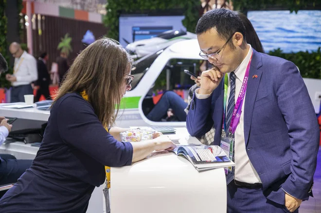 Poslovni sestanki na CIIE 2019 v Šanghaju. FOTO: SPIRIT Slovenija, javna agencija