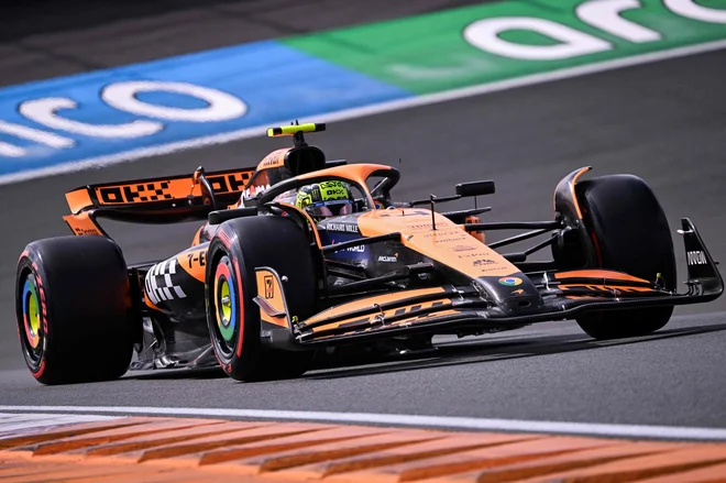 Lando Norris je bil najhitrejši v kvalifikacijah Zandvoorta. FOTO: John Thys/AFP