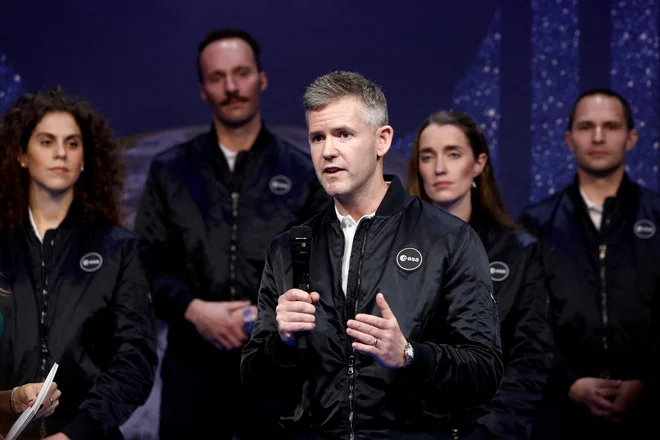 Ko je Evropska vesoljska agencija novembra 2022 predstavila nabor novih kandidatov, je bil med njimi tudi nekdanji paraolimpijec. FOTO: Benoit Tessier/Reuters