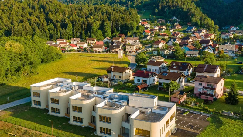 V Selnici ob Dravi skoraj nič-energijski vrtec iz slovenskega lesa. FOTO: Arhiv podjetja Lumar