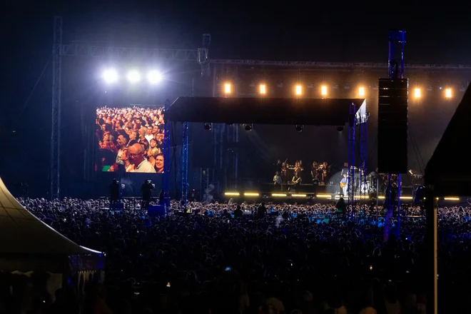 Obiskovalci Magnificovega koncerta v Stanežičah so pohvalili odličen zvok. FOTO: Črt Piksi/Delo