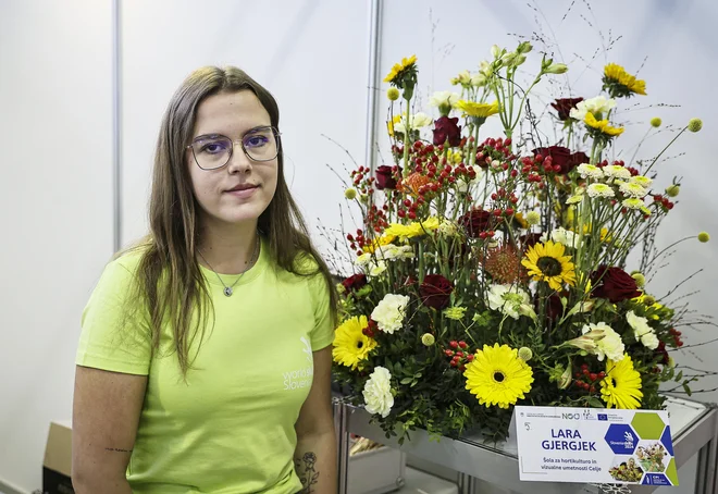 Lara Gjergjek, cvetličarka, Šola za hortikulturo in vizualne umetnosti Celje FOTO: Jože Suhadolnik