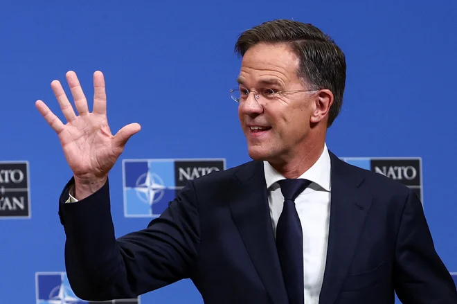 Novi generalni sekretar Nata Mark Rutte je bil že dolgo favorit za naslednika Norvežana Jensa Stoltenberga. FOTO: Yves Herman/Reuters