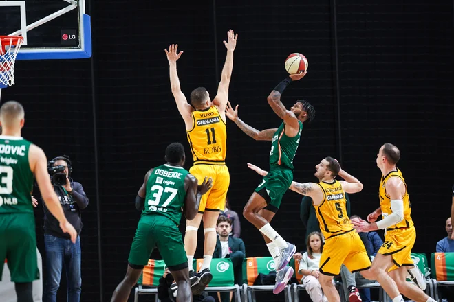 Olimpija je prišla do tesne zmage. FOTO: Aleš Fevžer/ABA