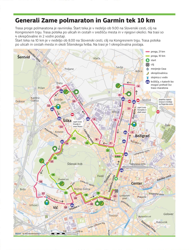 Trasa letošnjega maratona.