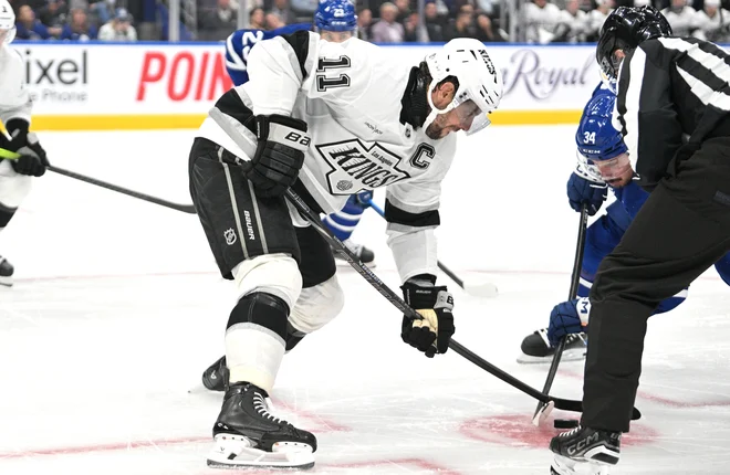 Anže Kopitar je bil danes s Kalifornijčani uspešen na vzhodni strani Kanade. FOTO: Dan Hamilton/Usa Today Sports Via Reuters Con