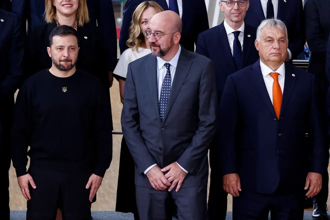 Orbán je ob začetku tega zasedanja EU pozval, naj opusti sedanji pristop do vojne v Ukrajini in sprejme strategijo, osredotočeno na mir. FOTO: Johanna Geron/Reuters