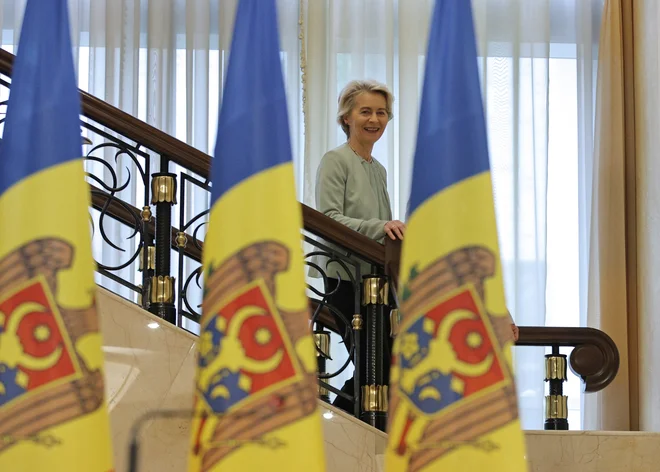 Širitev EU je po začetku ruske invazije v središču pozornosti EU. Kandidatka za članstvo je postala tudi Moldavija. FOTO: Vladislav Culiomza/Reuters
