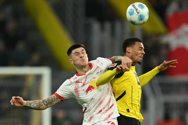 Benjamin Šeško je po koncu septembra spet zadel v bundesligi. FOTO: Ina Fassbender/AFP