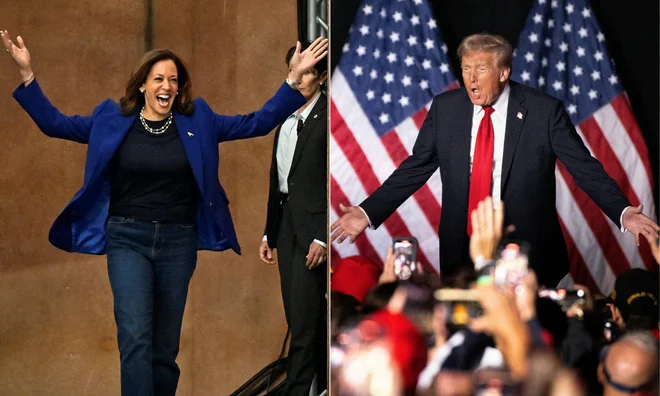 Oba predsedniška kandidata, Kamala Harris in Donald Trump, sta med kampanjo zagotavljala, da bosta predsednik oziroma predsednica vseh Američanov. Foto David Becker/AFP