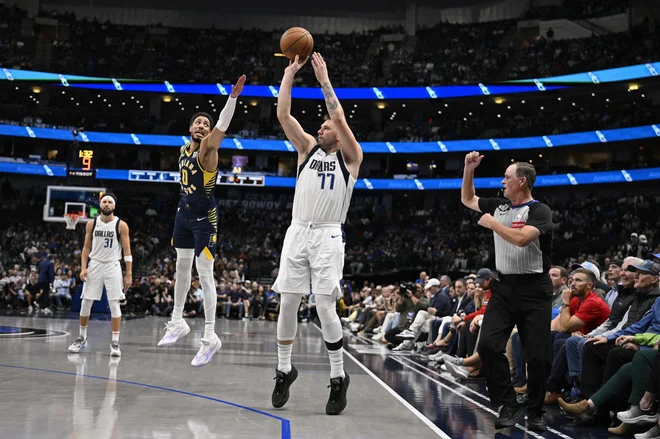 Luka Dončić je zbral 34 točk in 15 asistenc. FOTO: Jerome Miron/Usa Today Sports Via Reuters Con