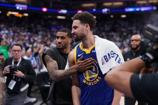 Ob koncu lanske sezone se je Klay Thompson poslovil od Bojevnikov. FOTO: Cary Edmondson/Reuters