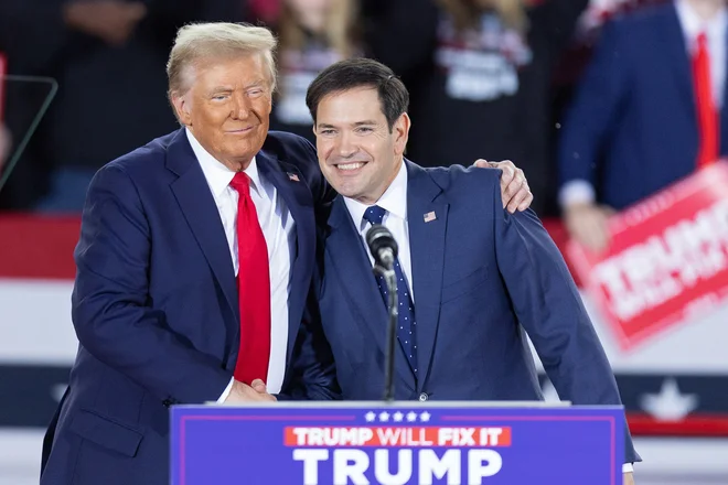 Donald Trump in Marco Rubio FOTO: Ryan M. Kelly/AFP