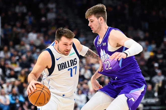 Luka Dončić ni mogel preprečiti novega poraza Dallasa. FOTO: Alex Goodlett/AFP