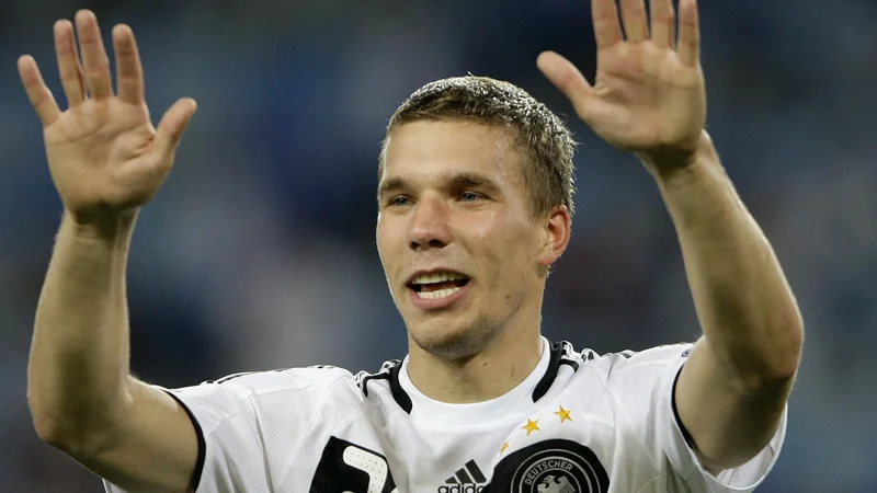 Lukas Podolski je bil med najbolj priljubljenimi nemškimi reprezentanti. FOTO: Stefan Wermuth/Reuters