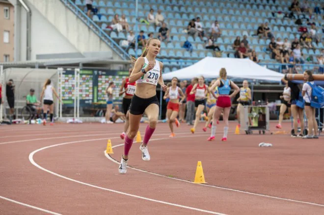 Živa Remic v atletiki podira vse mogoče rekorde. FOTO: osebni arhiv/Časoris