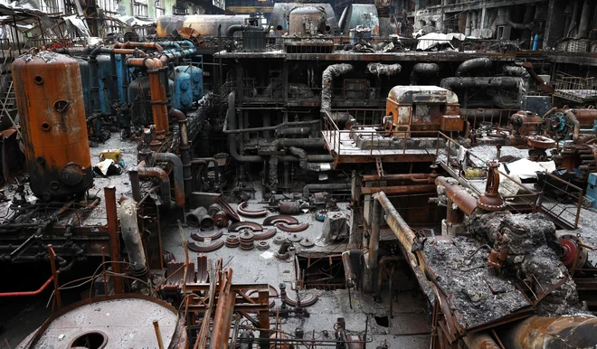 Od začetka leta so ruske sile po navedbah Kijeva izvedle 11 obsežnih napadov na ukrajinsko energetsko infrastrukturo. FOTO: Anatolii Stepanov/AFP