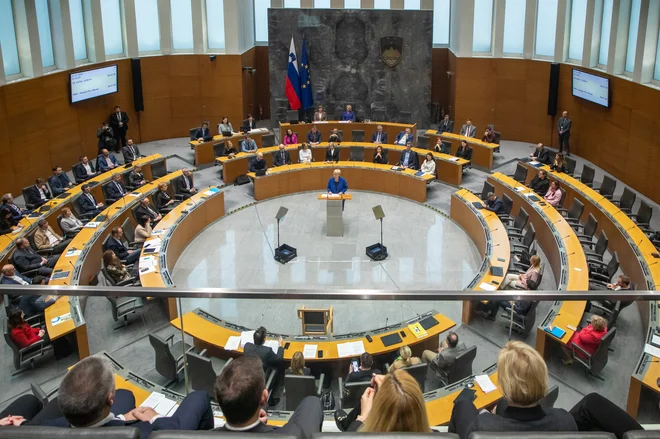 Letni nagovor predsednice Nataše Pirc Musar v državnem zboru. Foto Voranc Vogel