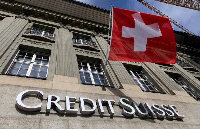 Propad Credit Suisse v letu 2022 je temeljito pretresel finančni sistem v Švici.
FOTO: Denis Balibouse/Reuters