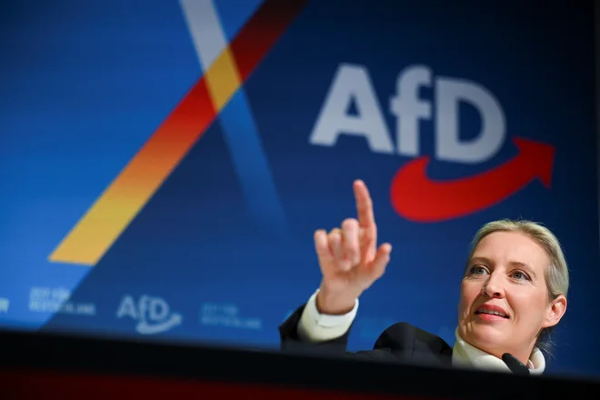 Sopredsednica stranke AfD Alice Weidel.  FOTO: Annegret Hilse/Reuters